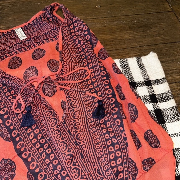 Intimately Free People Boho Wrap Deep Cut Tassel Thong Sleeveless Bodysuit Small - Picture 8 of 9